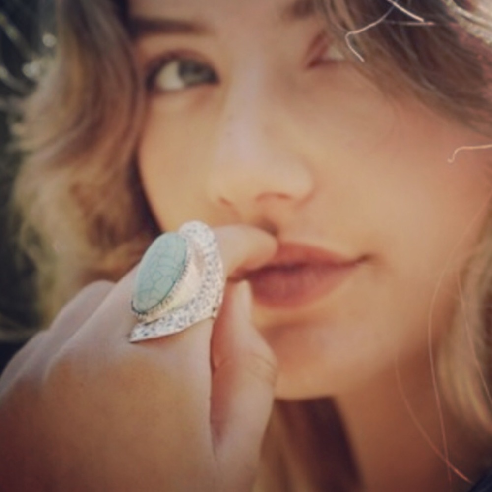 Athena Turquoise Silver Statement Ring